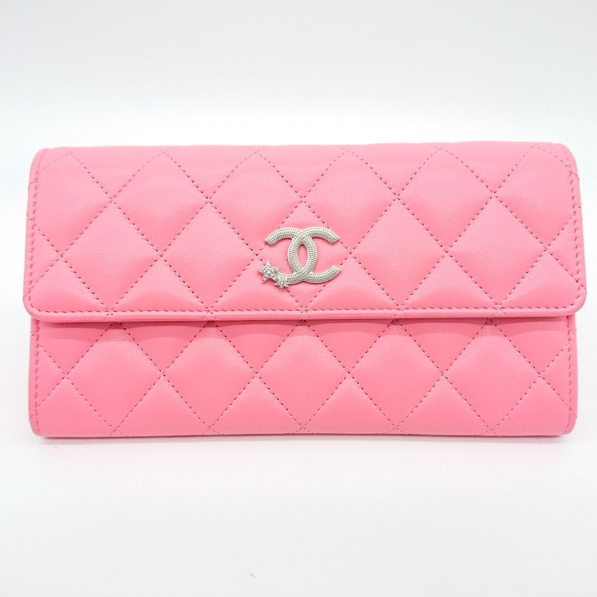 24年新作】CHANEL シャネル 長財布 マトラッセ ピンク 24年新作】CHANEL シャネル 長財布 マトラッセ ピンク