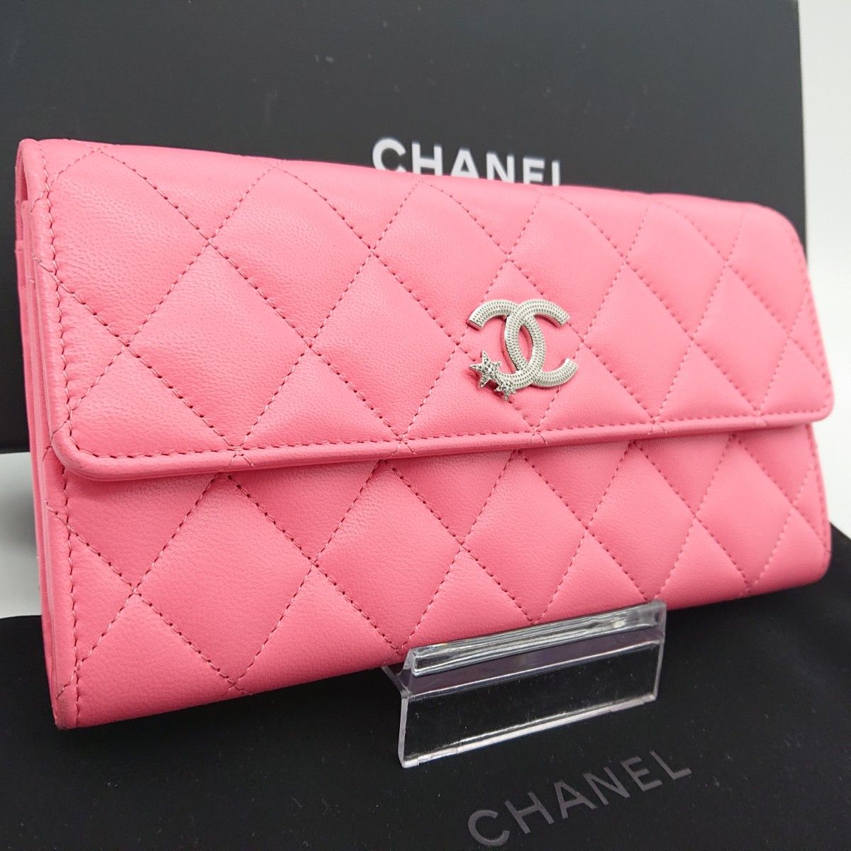 24年新作】CHANEL シャネル 長財布 マトラッセ ピンク 24年新作】CHANEL シャネル 長財布 マトラッセ ピンク