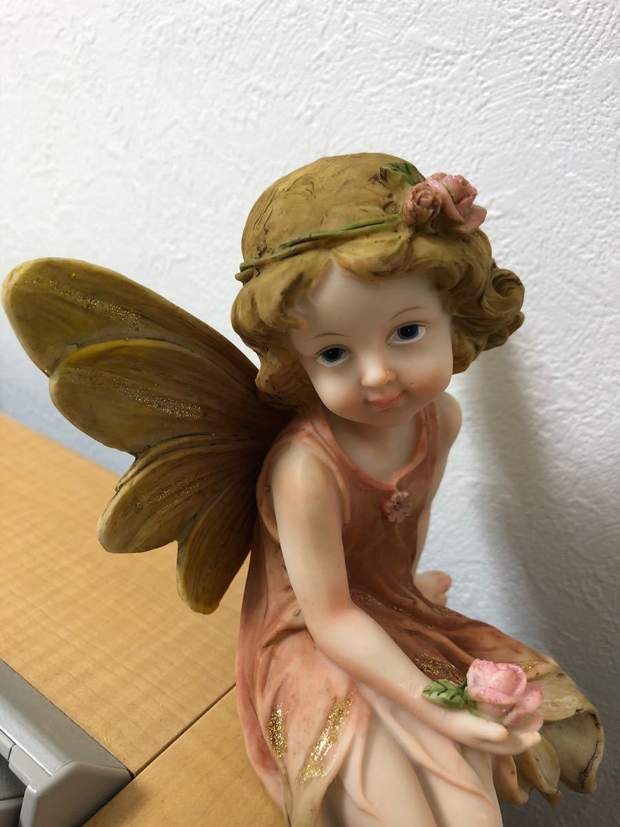 Paypayフリマ 可愛い天使 ピンク バラの花 少女 人形 置物 Paypayフリマ 可愛い天使 ピンク バラの花 少女 人形 置物