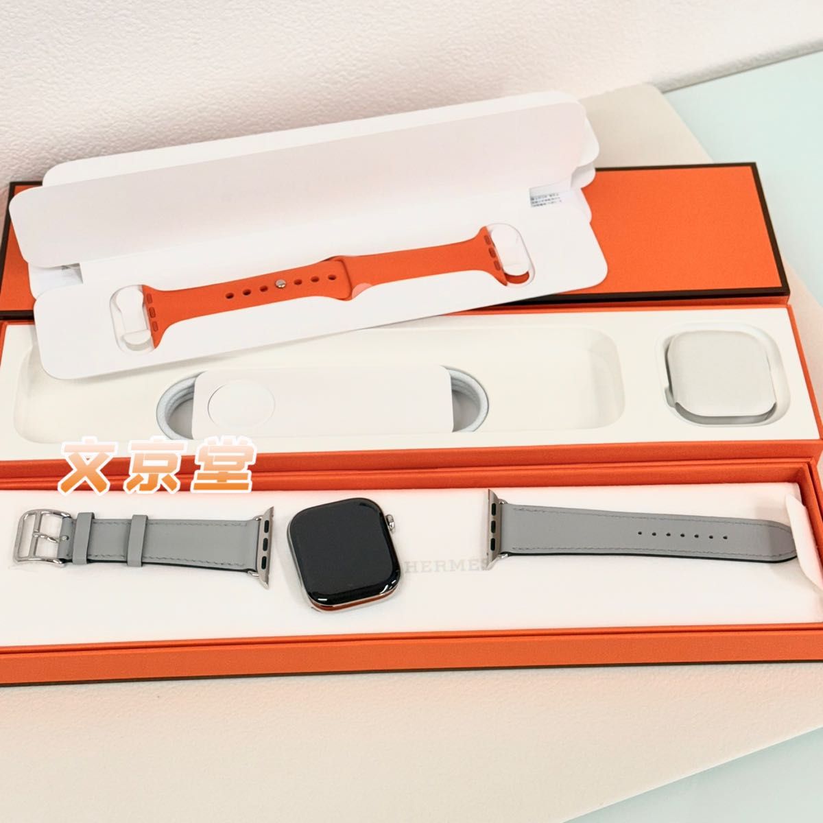 エルメスApple Watch 42mm Series 10 シルバー× ブルー エルメスApple Watch 42mm Series 10 シルバー× ブルー