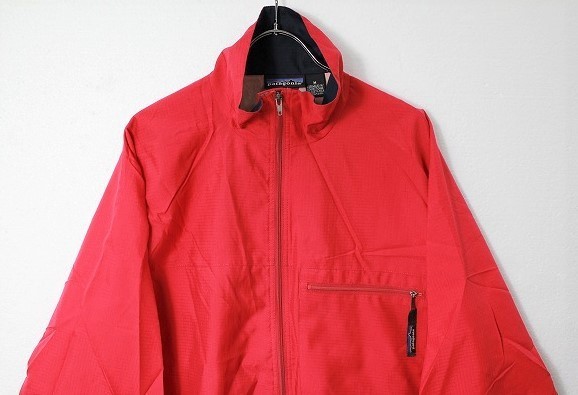 90's パタゴニア ベロシティーシェル ジャケット (M) 赤 ポリエステル フルジップ リップストップ 1996年製 patagonia 24100