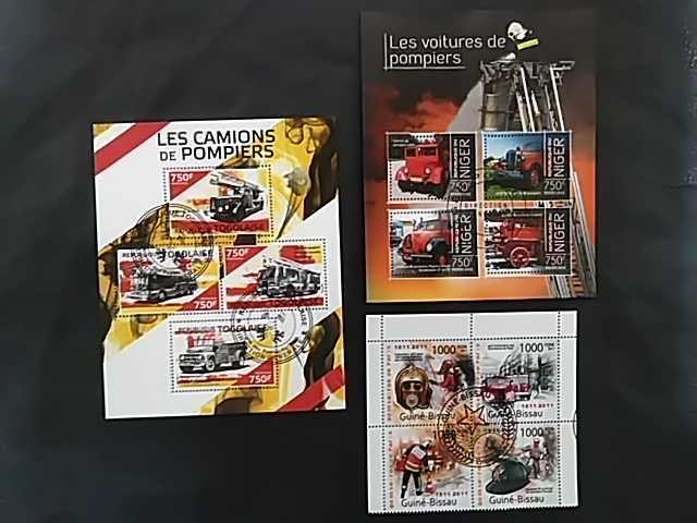 NO.2009 foreign stamp collection fire-engine fire fighting . approximately 100 point together * world among ....,.. car! * pump car fire fighting . fire fighting . disaster prevention hose 