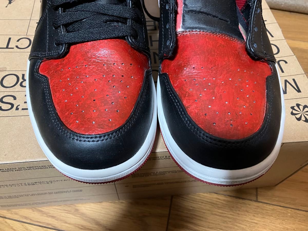 NIKE AIR JORDAN MID ジョーダン1 ネオブレッドカスタム BRED NIKE AIR JORDAN MID ジョーダン1 ネオブレッドカスタム BRED