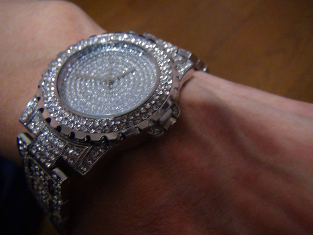 Lucaso メンズ 腕時計 豪華ジルコニア ダイヤモンド付き新品!　2。