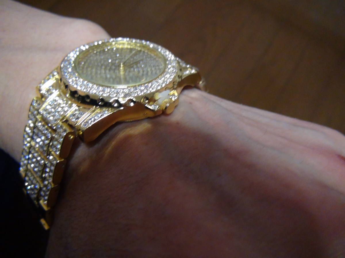 Lucaso メンズ 腕時計 豪華ジルコニア ダイヤモンド付き新品!。 3
