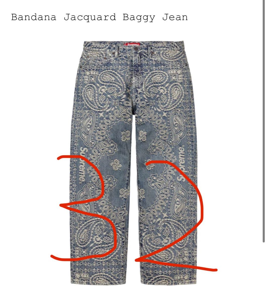 Supreme Bandana Jacquard Baggy Jean 32|Yahoo!フリマ(旧 Supreme Bandana Jacquard Baggy Jean 32|Yahoo!フリマ(旧