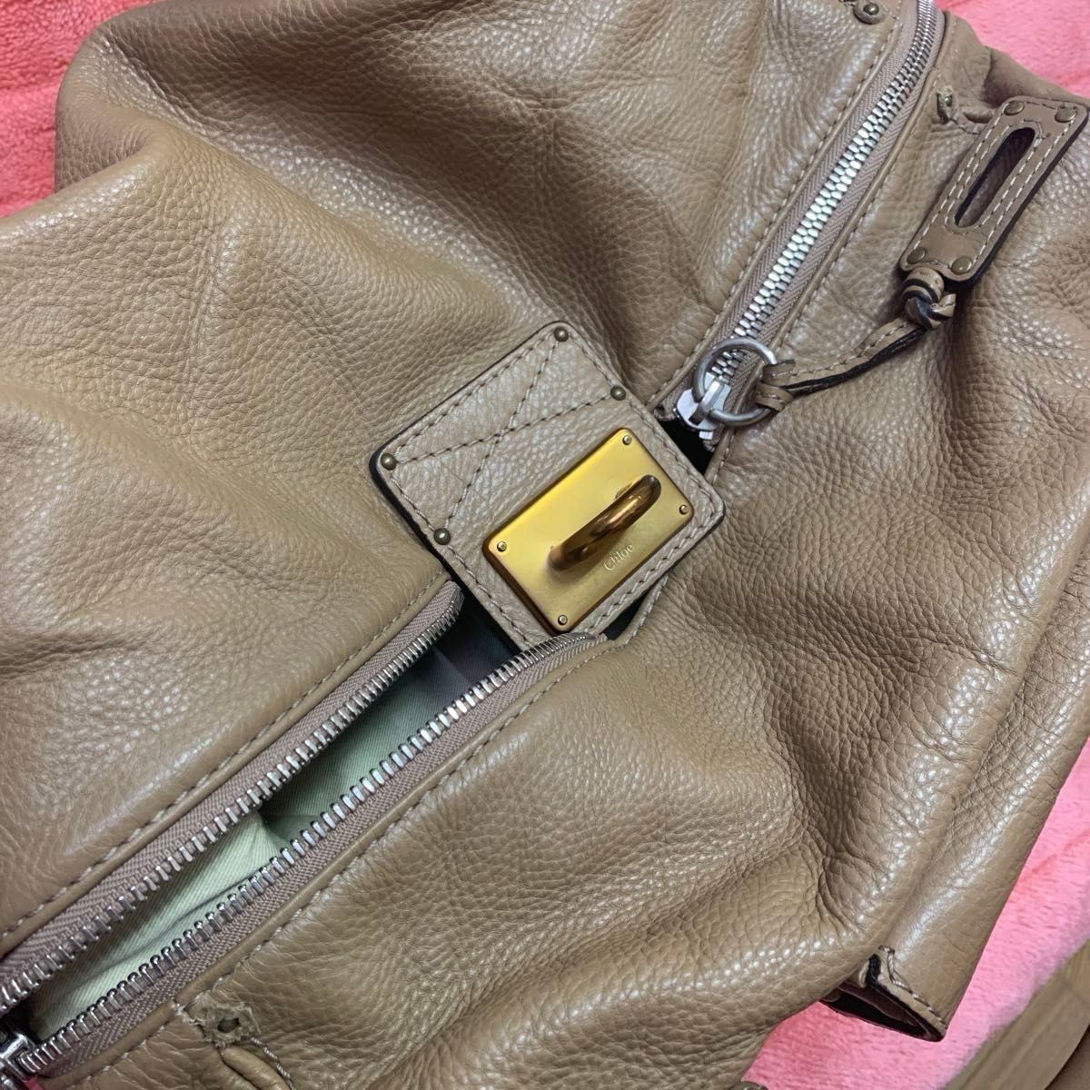 クロエ 特大パディントン 南京錠 Chloe ハンドバッグ レザー クロエ 特大パディントン 南京錠 Chloe ハンドバッグ レザー