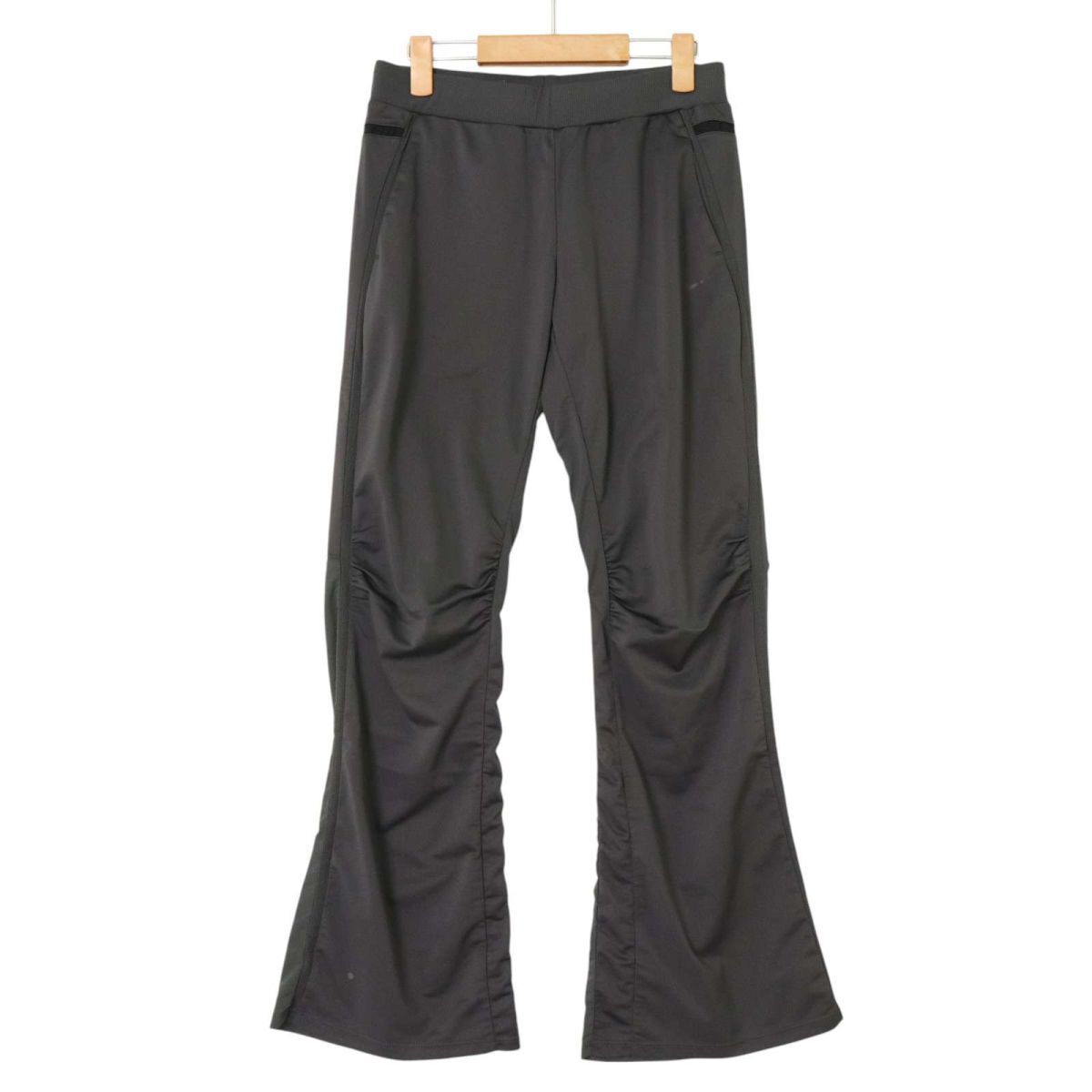 NIKE ナイキ 通年 ジャージ★ スポーツ トレーニング フレア アクティブ パンツ Sz.S レディース 灰　E5G02012_4#U