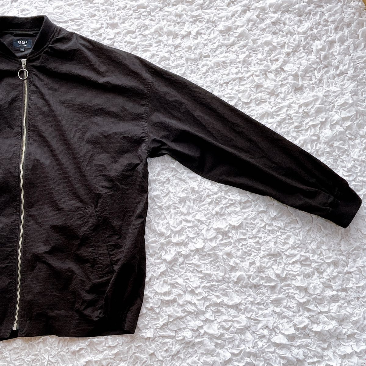 BEAMS HEART ジップアップブルゾン ブラック Lサイズ フルジップ BEAMS HEART ジップアップブルゾン ブラック Lサイズ フルジップ