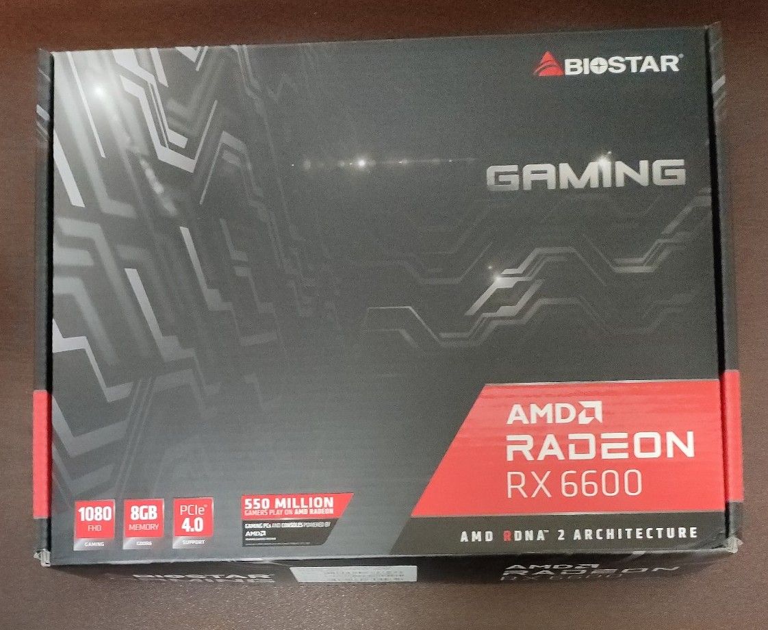 動作確認済み】 Radeon RX 6600 8GB biostar グラフィックボード 動作確認済み】 Radeon RX 6600 8GB biostar グラフィックボード
