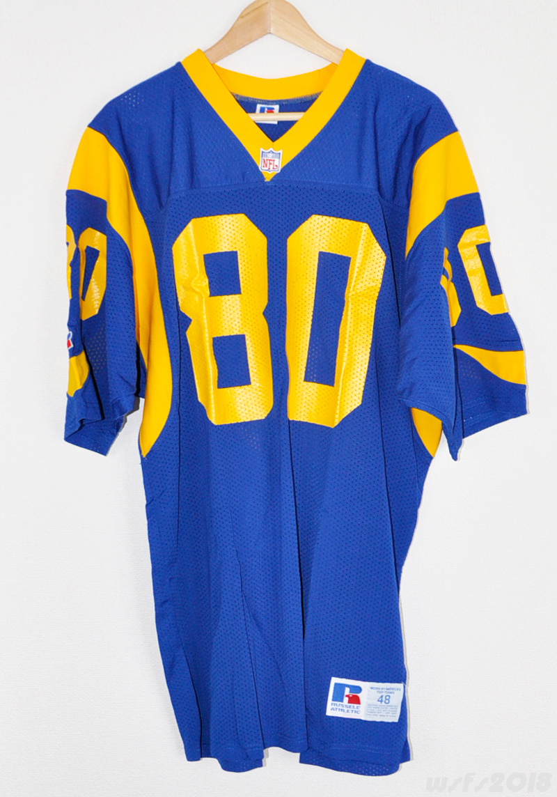 NFL/USED】ロサンゼルスラムズジャージ(#80アイザックブルース NFL/USED】ロサンゼルスラムズジャージ(#80アイザックブルース