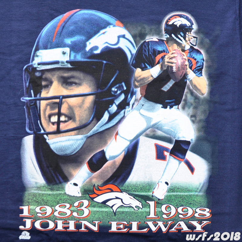 NFL P/新品】ジョンエルウェイ（ブロンコス）引退記念Tシャツ【PRO PLAYER/プロプレイヤー】Denver Broncos John  Elway '90s Deadstock