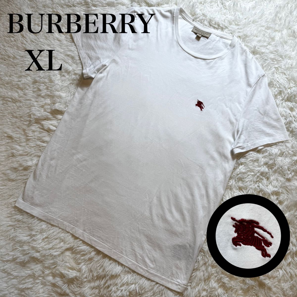 美品 バーバリー BURBERRY 半袖 Tシャツ トップス XL ホワイト 美品 バーバリー BURBERRY 半袖 Tシャツ トップス XL ホワイト
