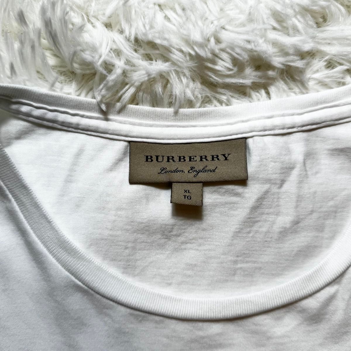美品 バーバリー BURBERRY 半袖 Tシャツ トップス XL ホワイト 美品 バーバリー BURBERRY 半袖 Tシャツ トップス XL ホワイト