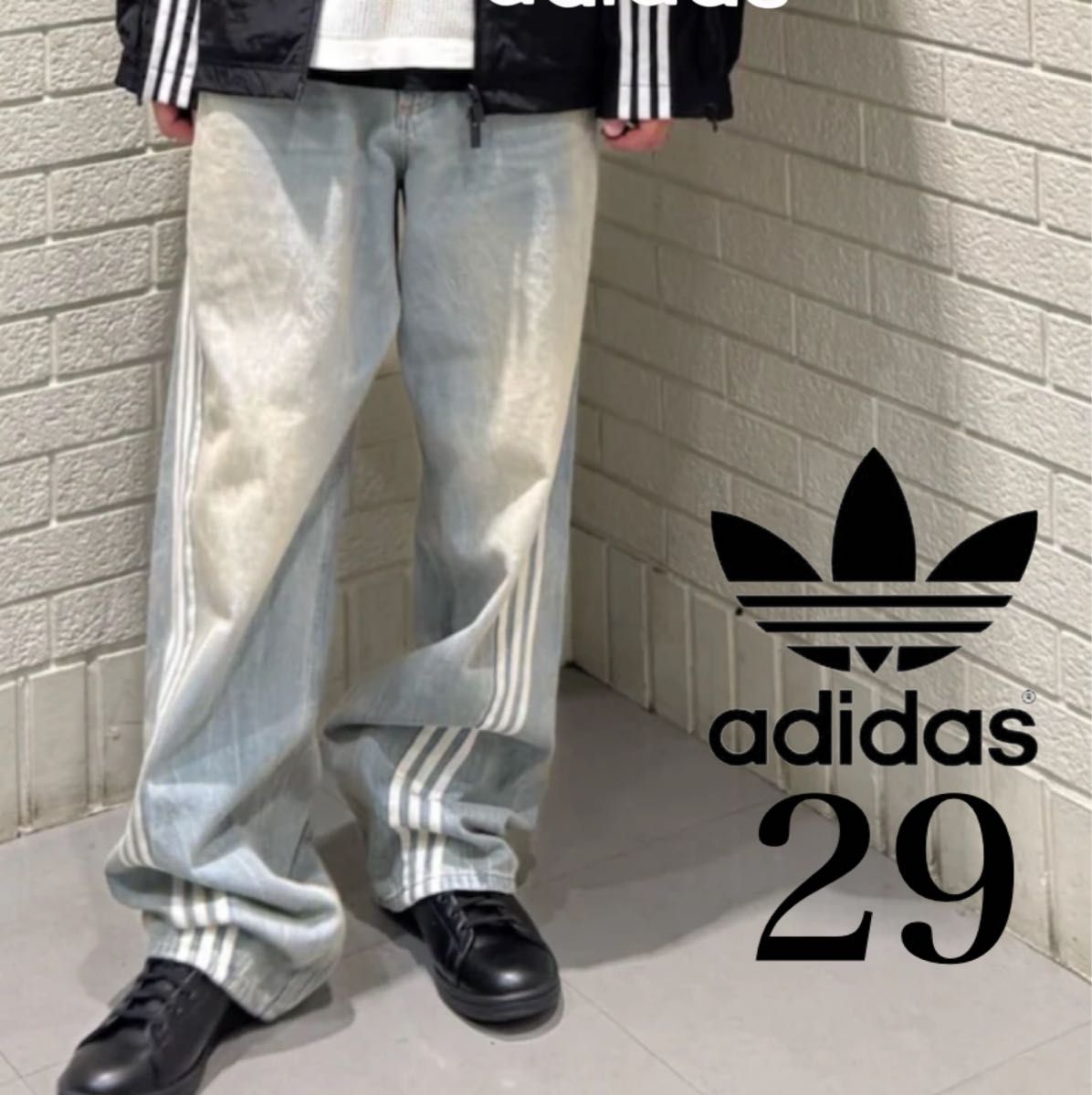 新品29】ADILENIUMシーズン3 ルーズフィットデニムパンツ メンズ 新品29】ADILENIUMシーズン3 ルーズフィットデニムパンツ メンズ