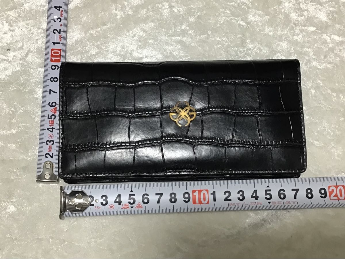 ゴールデンコンセプト クロコ型押しレザー 長財布 黒 ゴールデンコンセプト クロコ型押しレザー 長財布 黒