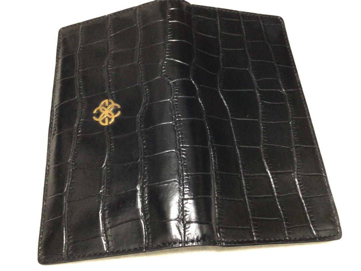 ゴールデンコンセプト クロコ型押しレザー 長財布 黒 ゴールデンコンセプト クロコ型押しレザー 長財布 黒