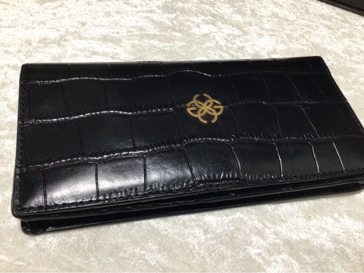 ゴールデンコンセプト クロコ型押しレザー 長財布 黒 ゴールデンコンセプト クロコ型押しレザー 長財布 黒