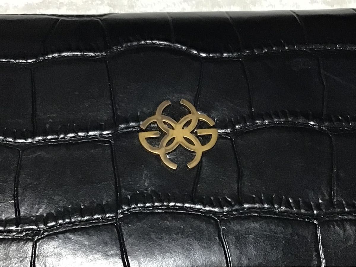 ゴールデンコンセプト クロコ型押しレザー 長財布 黒 ゴールデンコンセプト クロコ型押しレザー 長財布 黒
