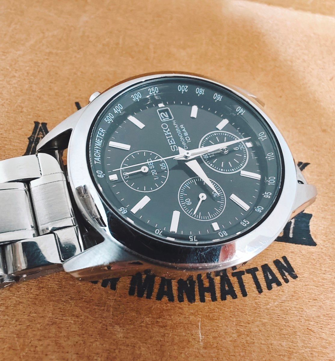 SEIKO セイコー クロノグラフ 黒文字盤 ブラック シルバー SEIKO セイコー クロノグラフ 黒文字盤 ブラック シルバー