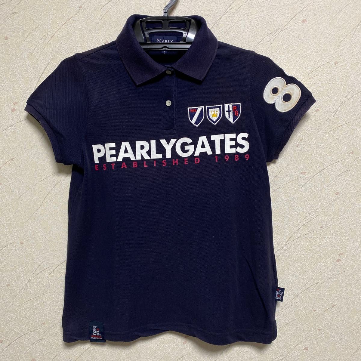 PEARLY GATES】パーリーゲイツ 半袖ポロシャツ ネイビー0(S相当 PEARLY GATES】パーリーゲイツ 半袖ポロシャツ ネイビー0(S相当