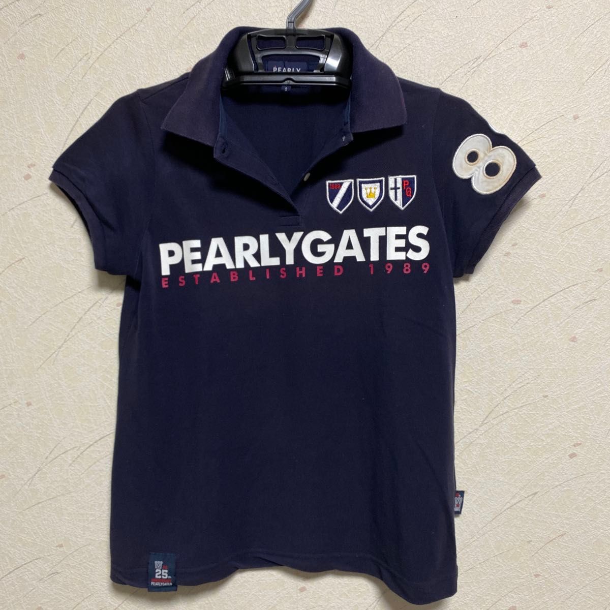 PEARLY GATES】パーリーゲイツ 半袖ポロシャツ ネイビー0(S相当 PEARLY GATES】パーリーゲイツ 半袖ポロシャツ ネイビー0(S相当