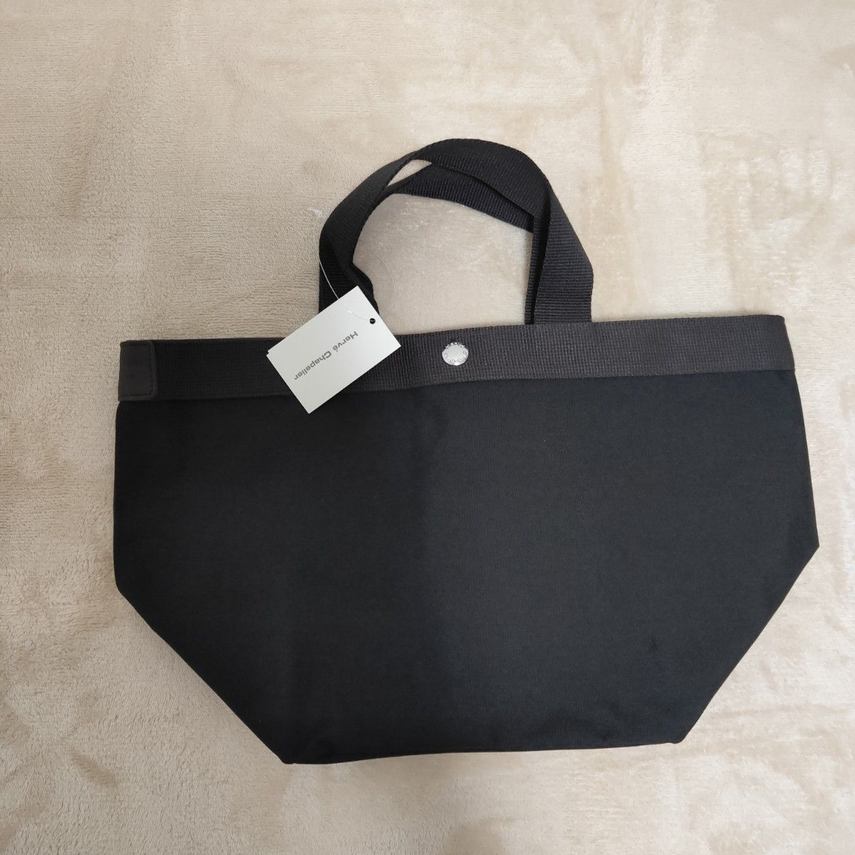 エルベシャプリエ トートバッグ ブラック×モカ 707C 新品・未 エルベシャプリエ トートバッグ ブラック×モカ 707C 新品・未