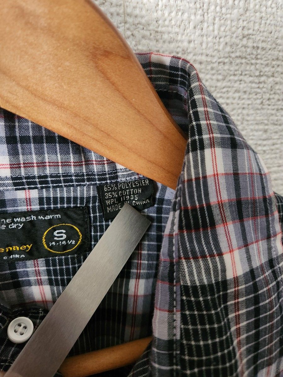 90s JC Penney ウエスタンシャツ 白黒赤 Wrangler チェック 古着 90s JC Penney ウエスタンシャツ 白黒赤 Wrangler チェック 古着