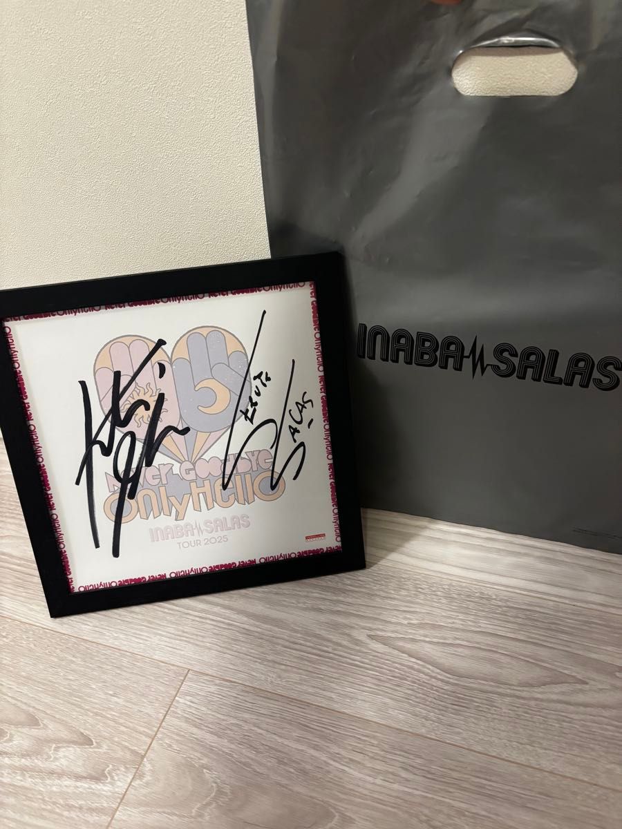 額縁付き】INABA/SALAS サイン色紙 稲葉浩志 イナサラ B'z 額縁付き】INABA/SALAS サイン色紙 稲葉浩志 イナサラ B'z