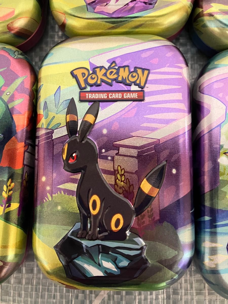ポケモンカード イーブイ tin缶 ブラッキー エーフィ ニンフィア