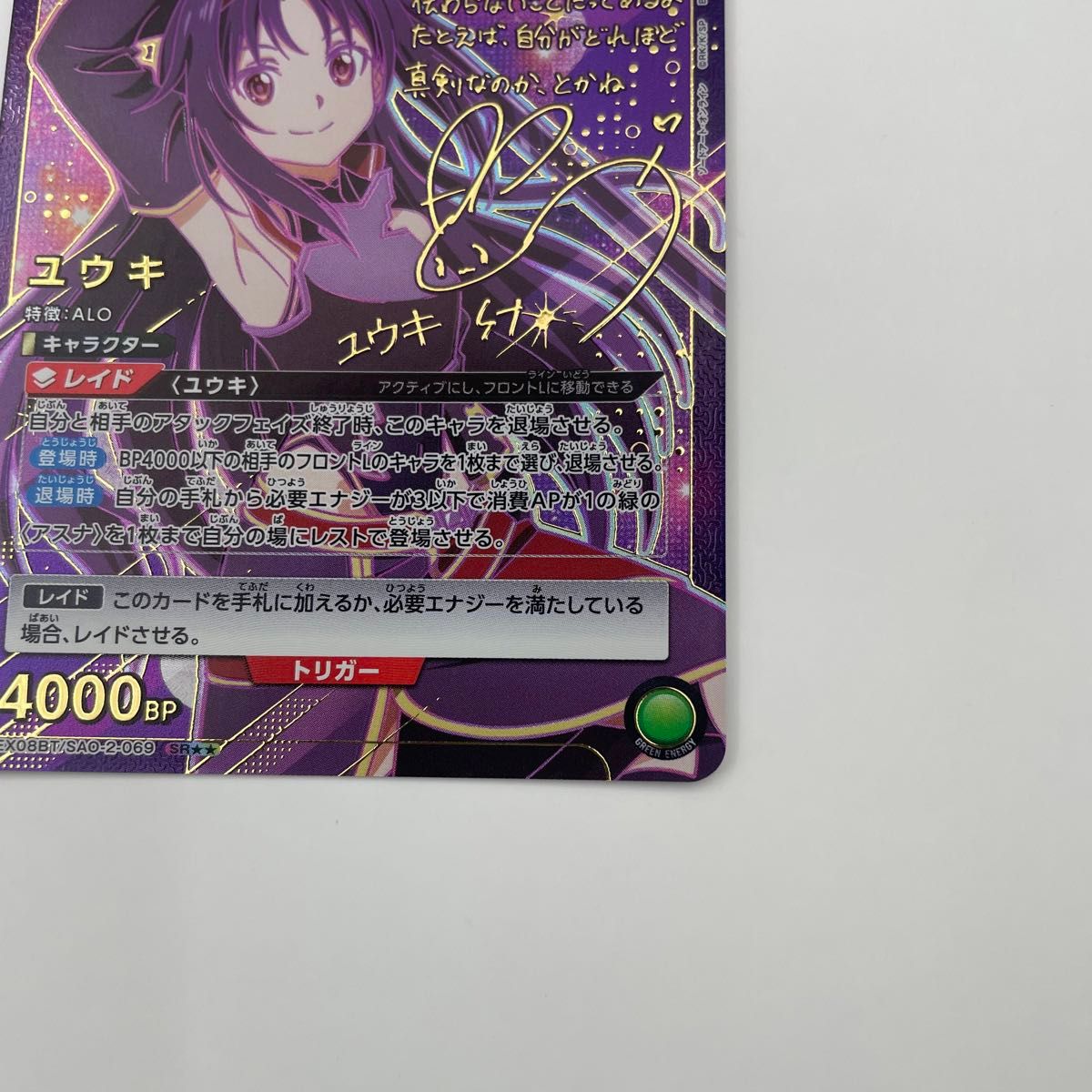 ソードアート・オンライン vol 2 パラレル SR ユウキ ユニオン ソードアート・オンライン vol 2 パラレル SR ユウキ ユニオン
