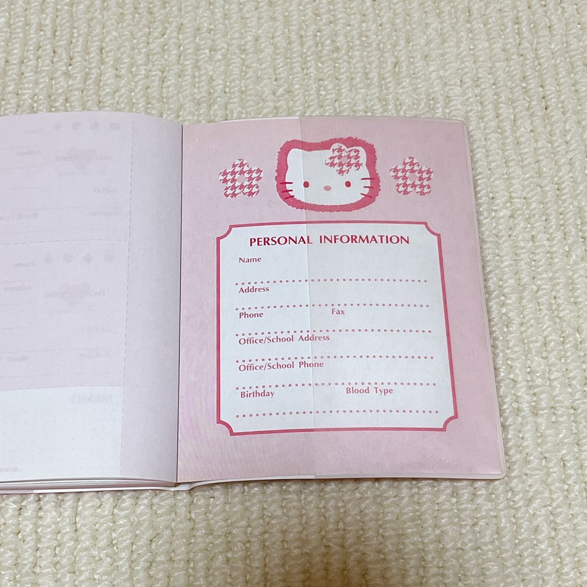レアキティ Hello Kitty 手帳 カオハナ 1997年 カバー レトロ レアキティ Hello Kitty 手帳 カオハナ 1997年 カバー レトロ