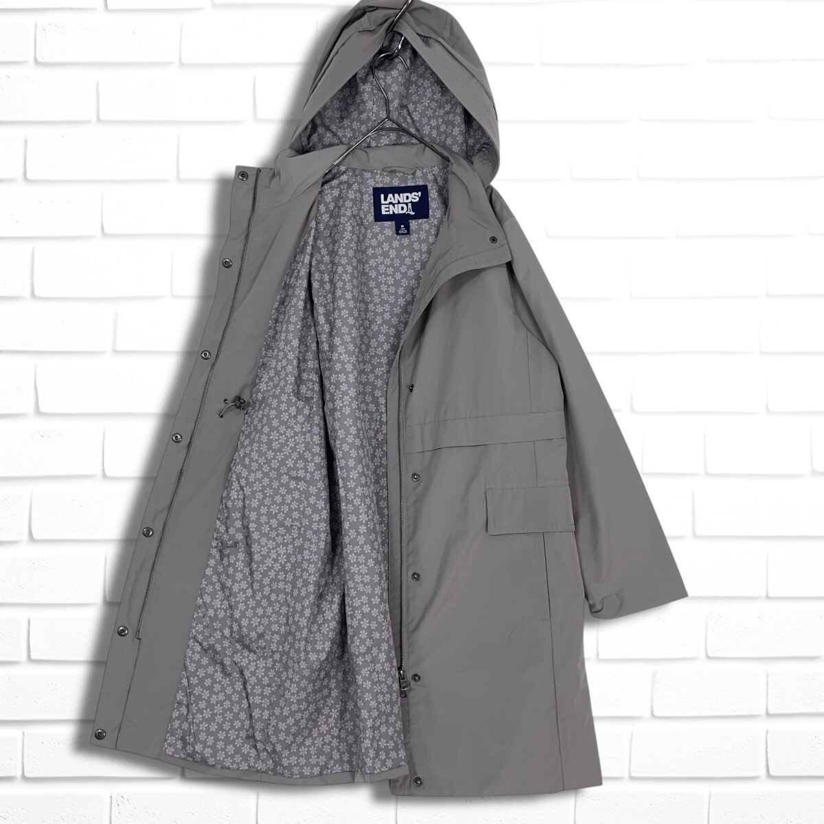 良品 LANDS' END ランドエンド ゆったり 撥水 スプリング コート 良品 LANDS' END ランドエンド ゆったり 撥水 スプリング コート