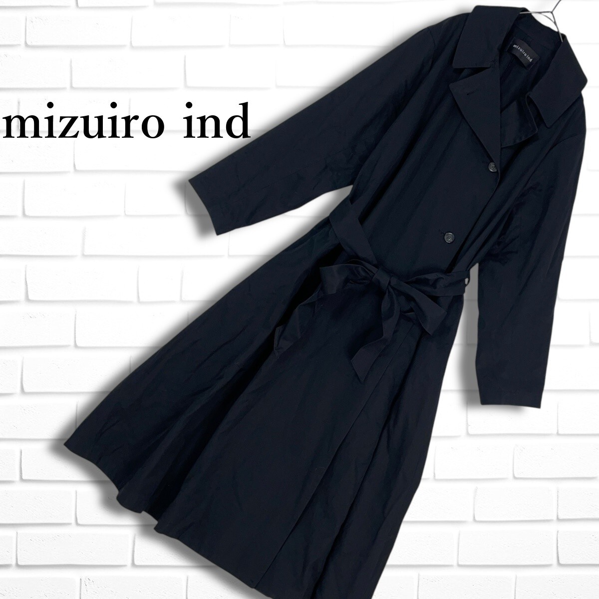 美品 mizuiro ind ミズイロインド ゆったり トレンチコート 美品 mizuiro ind ミズイロインド ゆったり トレンチコート