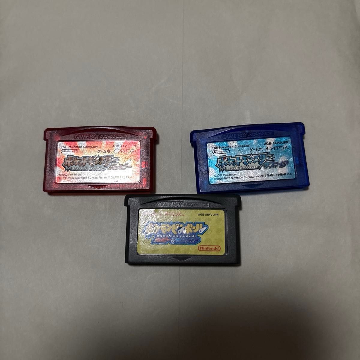 3個セット ゲームボーイアドバンス ソフト ポケモン ルビー 3個セット ゲームボーイアドバンス ソフト ポケモン ルビー