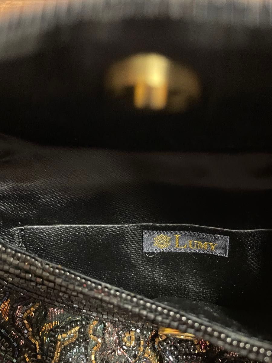 美品 皇室御用達 LUMY はしもと 高級ビーズバッグゴールド 美品 皇室御用達 LUMY はしもと 高級ビーズバッグゴールド