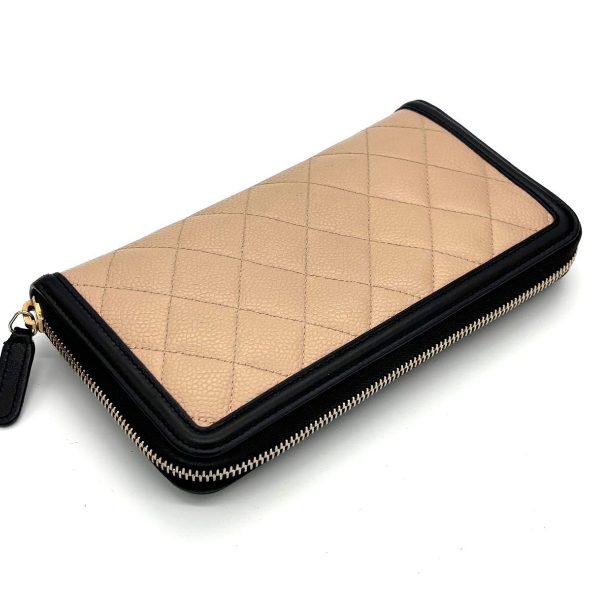 シャネル CHANEL CCフィリグリー キャビアスキン ロングジップ シャネル CHANEL CCフィリグリー キャビアスキン ロングジップ