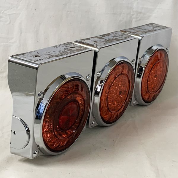中古 LED 丸型 3連 テールランプ 片方のみ トラック用 動(dòng)作確認(rèn)OK！