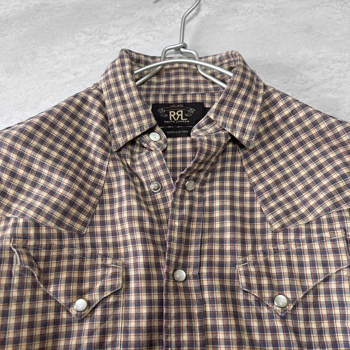RRL ダブルアールエル ウエスタンシャツ チェック柄 XS(M~S相当 RRL ダブルアールエル ウエスタンシャツ チェック柄 XS(M~S相当