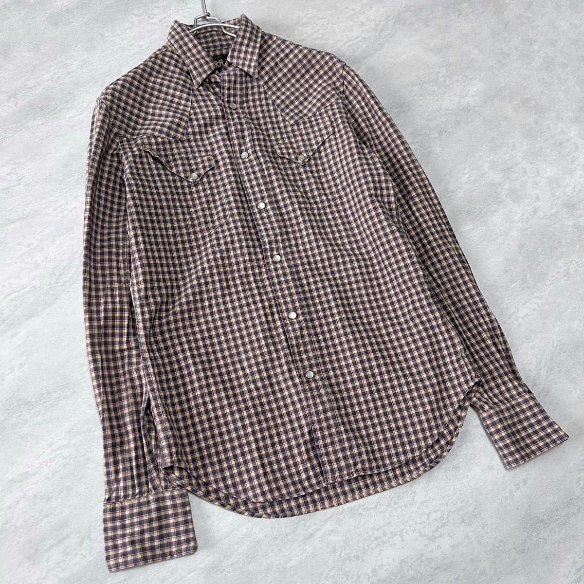RRL ダブルアールエル ウエスタンシャツ チェック柄 XS(M~S相当 RRL ダブルアールエル ウエスタンシャツ チェック柄 XS(M~S相当