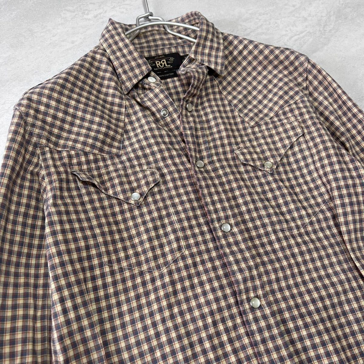 RRL ダブルアールエル ウエスタンシャツ チェック柄 XS(M~S相当 RRL ダブルアールエル ウエスタンシャツ チェック柄 XS(M~S相当
