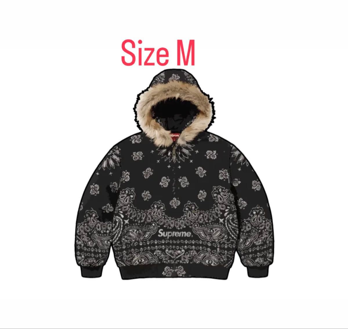 Supreme Bandana Jacquard Denim Hooded Work Jacket Black Supreme Bandana Jacquard Denim Hooded Work Jacket Black