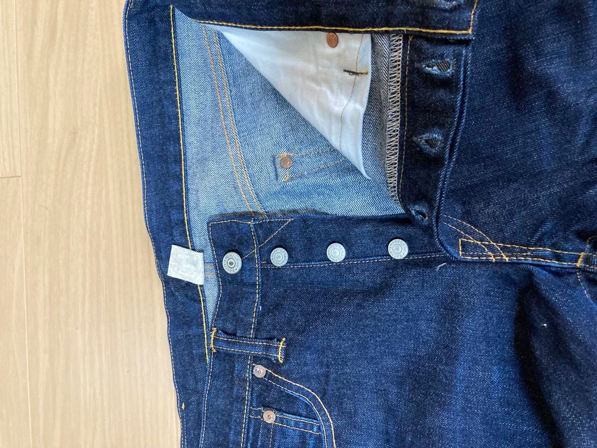 濃紺 RRL デニムパンツ スリムブーツカット 赤耳 ボタンフライ 濃紺 RRL デニムパンツ スリムブーツカット 赤耳 ボタンフライ