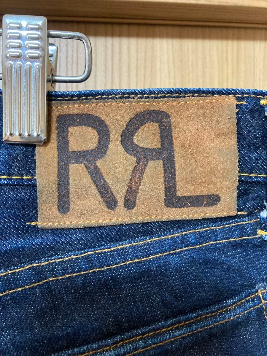 濃紺 RRL デニムパンツ スリムブーツカット 赤耳 ボタンフライ 濃紺 RRL デニムパンツ スリムブーツカット 赤耳 ボタンフライ