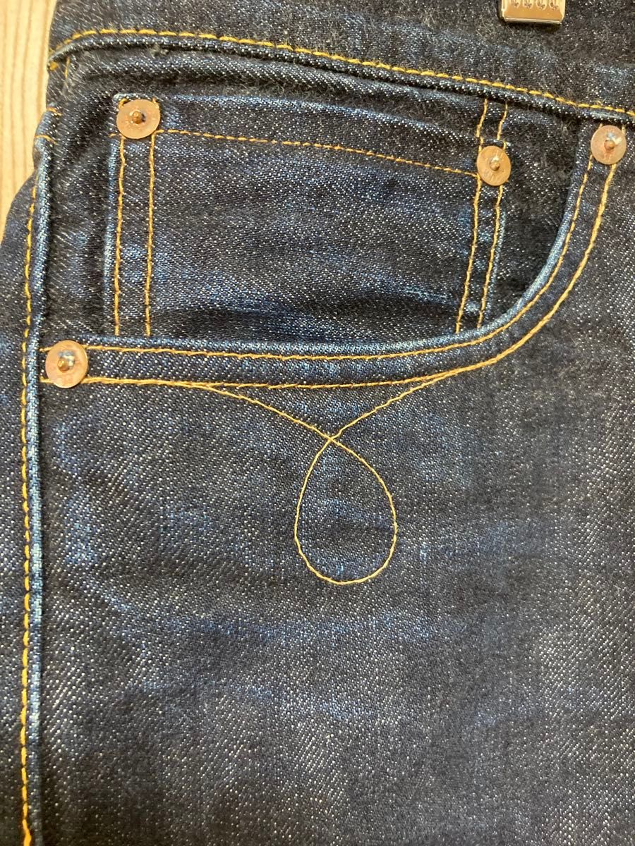 濃紺 RRL デニムパンツ スリムブーツカット 赤耳 ボタンフライ 濃紺 RRL デニムパンツ スリムブーツカット 赤耳 ボタンフライ