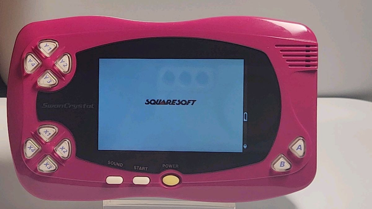 ◇美品個体◇黄ばみ無 スワンクリスタル IPS 本体バックライト液晶搭載 ガラススクリーン タクトスイッチ ワンダースワン