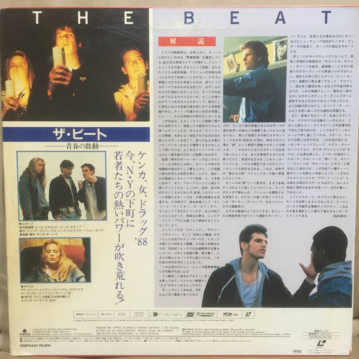 [LD]THE BEAT The * beet youth. hand drum moving 1987 year ( record surface / jacket : VG+/VG+)
