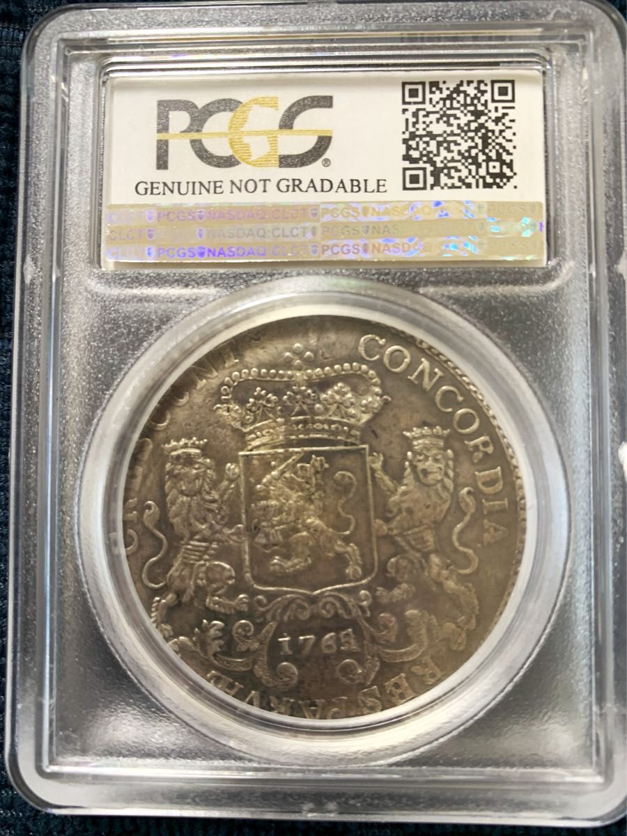 大型銀貨 オランダ シルバーライダー デュカトン銀貨 1765/62 大型銀貨 オランダ シルバーライダー デュカトン銀貨 1765/62
