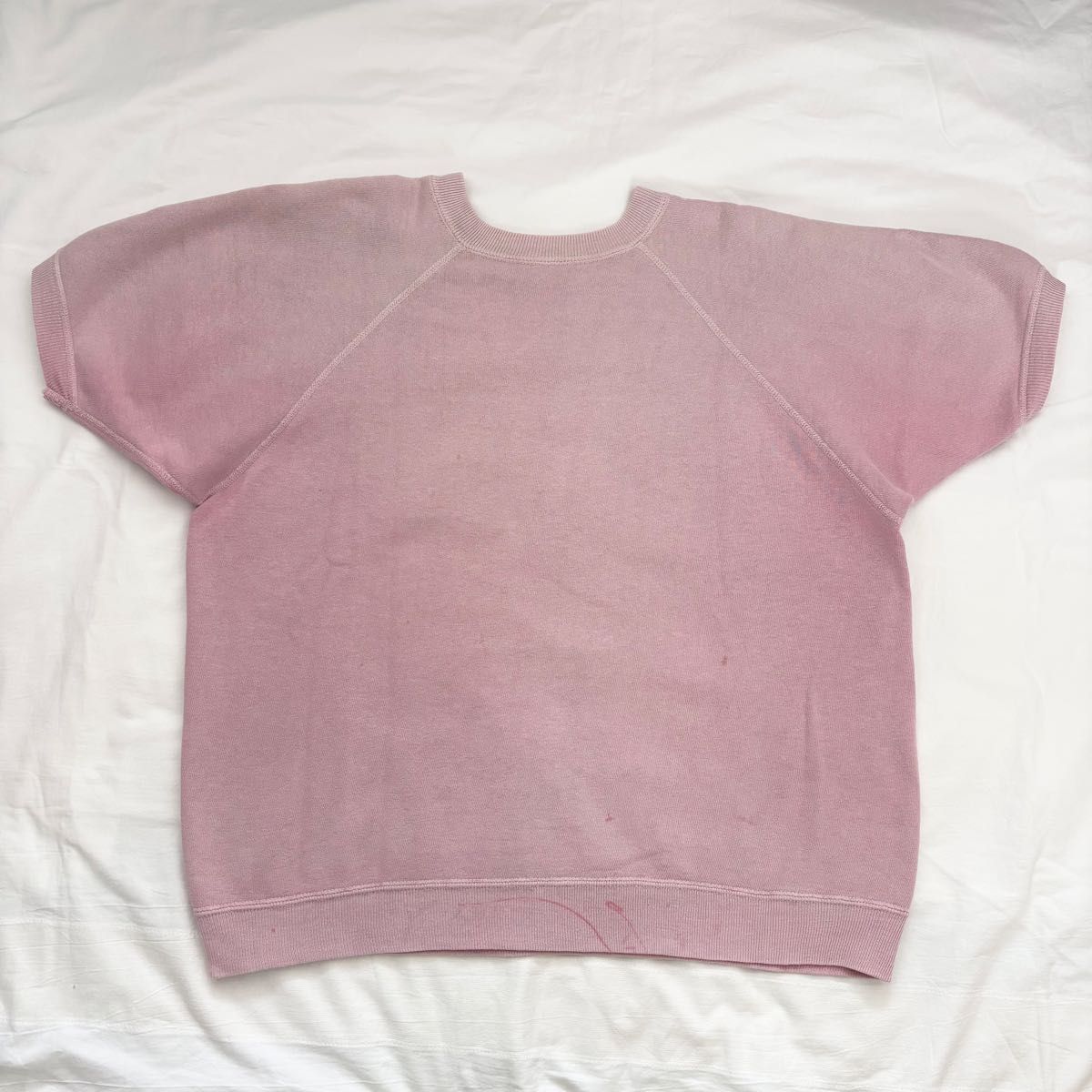 60s Vintage ラグラン 半袖 スウェット 希少 カラー ピンク 60s Vintage ラグラン 半袖 スウェット 希少 カラー ピンク