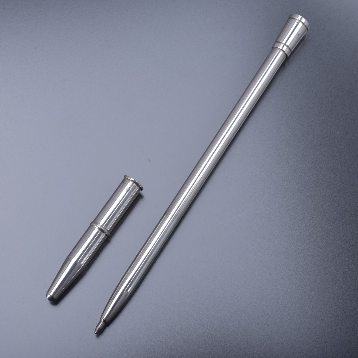 美品 エルメス HERMES ボールペン 925 シルバー フランス制 キャップ式 文具 文房具 ブランド #N※B502